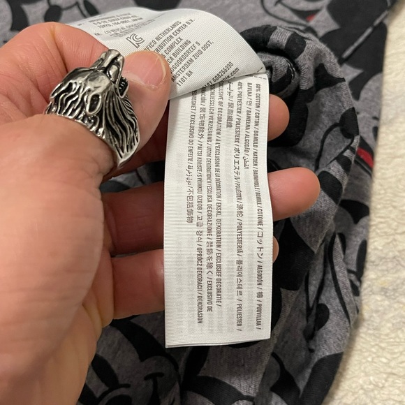 EUC Unisex Abercrombie Kids X Disney Mickey Mouse Long Sleeve Shirt Black/Grey - Picture 6 of 6